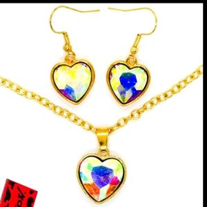 Betsey Johnson Matching Necklace And Earring Set